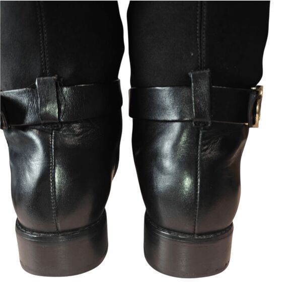 MICHAEL KORS Bryce Black Panel Leather Over The Knee Boot Size 8.5M - Picture 12 of 13